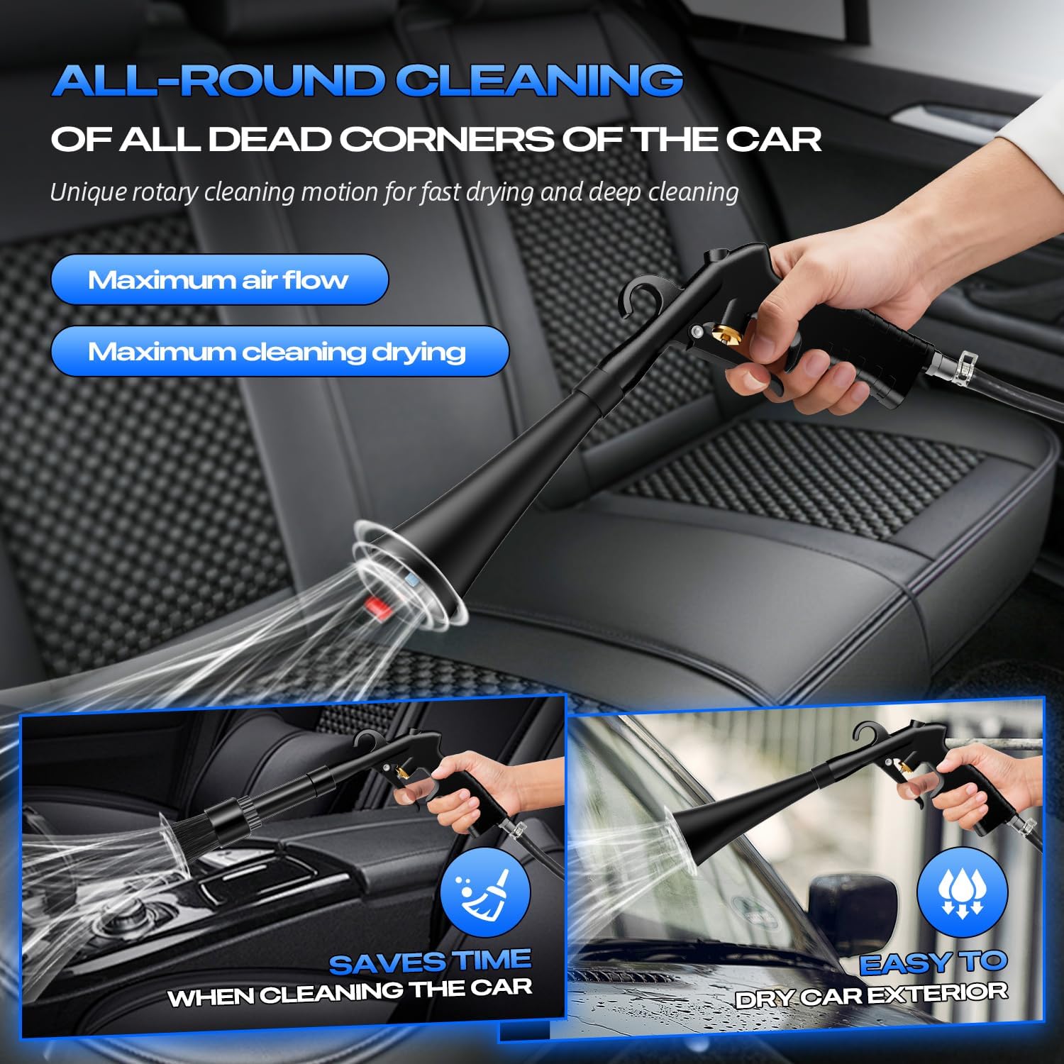 Detalle de BRNMLD Car Cleaning Gun Detailing Interior Dryer Air Blow Gun