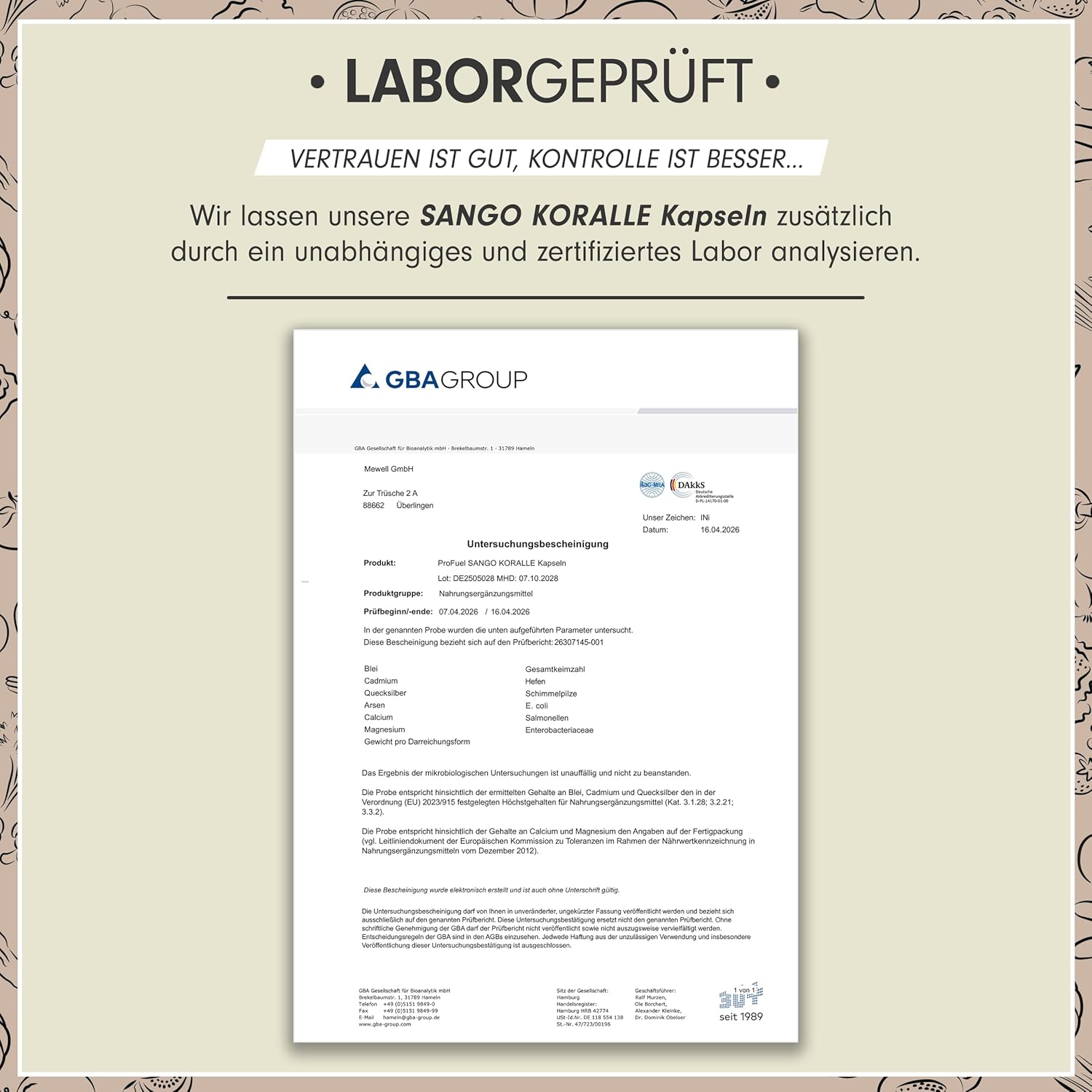 Detalle 1 de Sango Meereskoralle 180 Kapseln Calcium und Magnesium