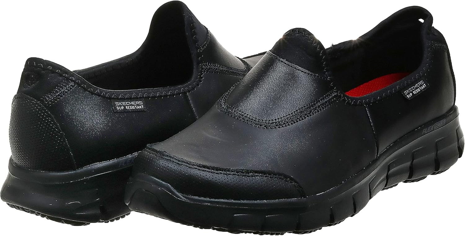Thumbnail 6 de Skechers Women's Sure Track Work Shoes, Black Leather – UK 5.5