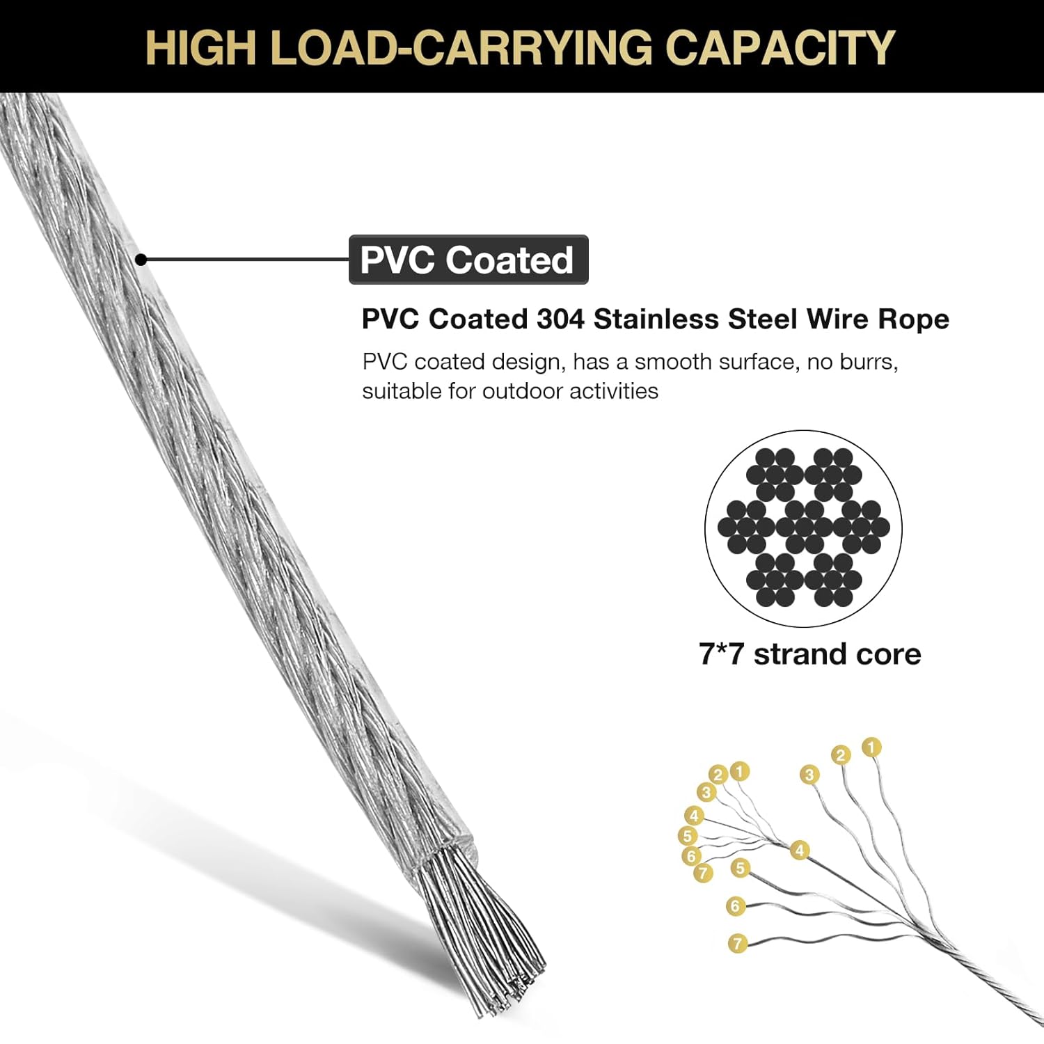 Thumbnail 1 de DIYLAND wire rope kit 35m stainless cable