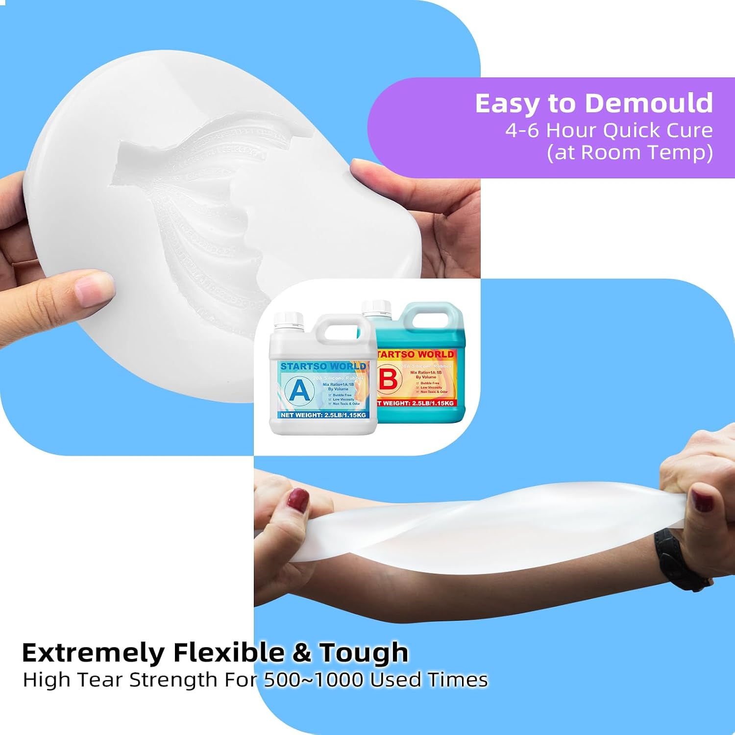 Detalle 2 de STARTSO WORLD 80oz silicone mold kit