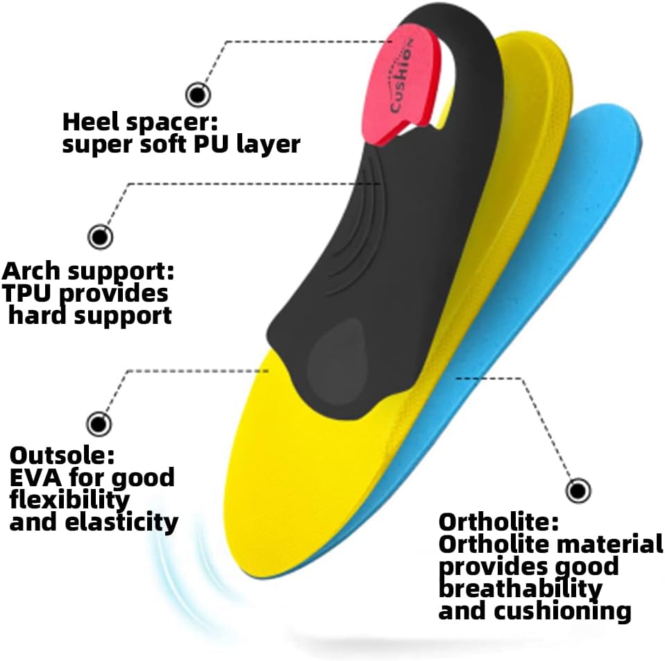 Thumbnail 3 de VALSOLE High-Arch Support Orthotic Insoles for Over 220 lbs – Durable Plantar Fasciitis Arch Support for Foot Pain Relief