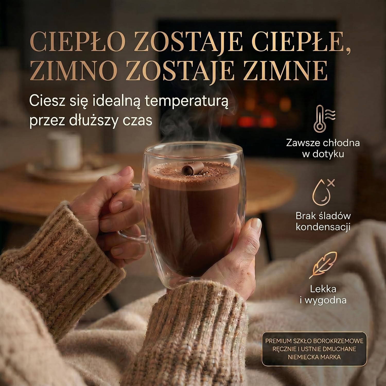 Detalle 2 de GOODS+GADGETS szklanki z podwójnymi ściankami, 6 × 300 ml, szkło borokrzemianowe