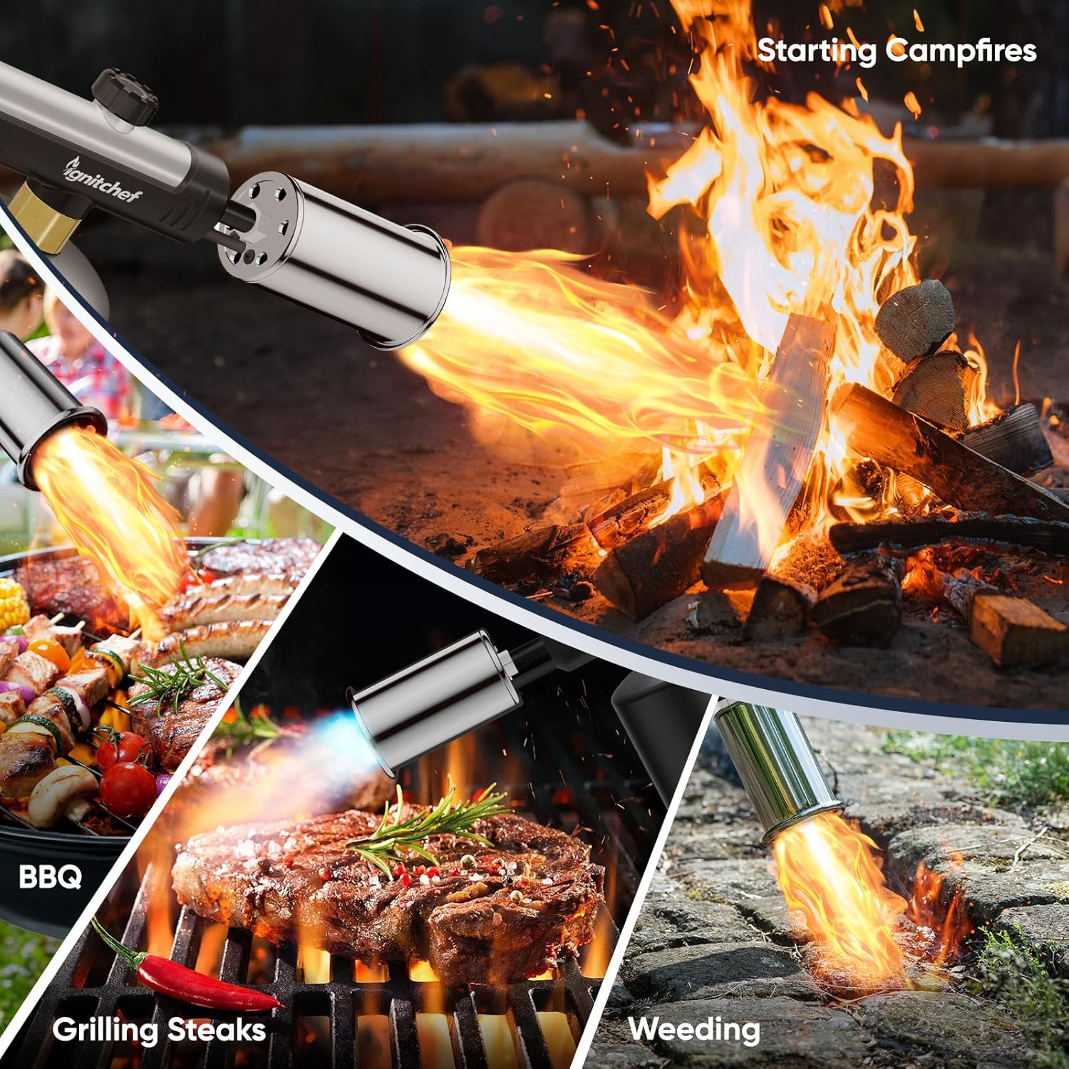 Detalle 2 de IgnitChef Propane Torch Gun with Adjustable Flame (Propane tank not included)
