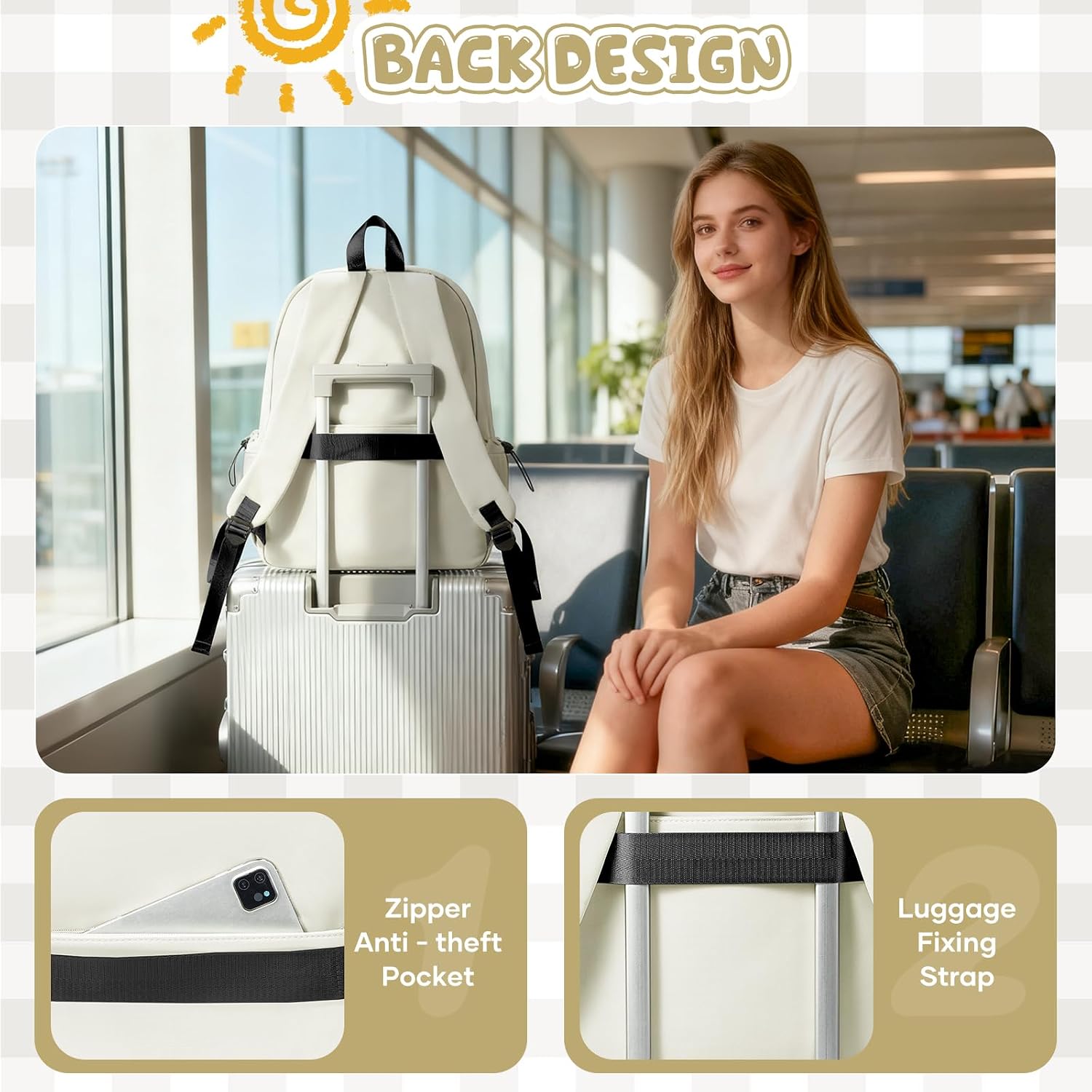 Thumbnail 4 de WEPLAN School Backpack 19L for 14in laptop