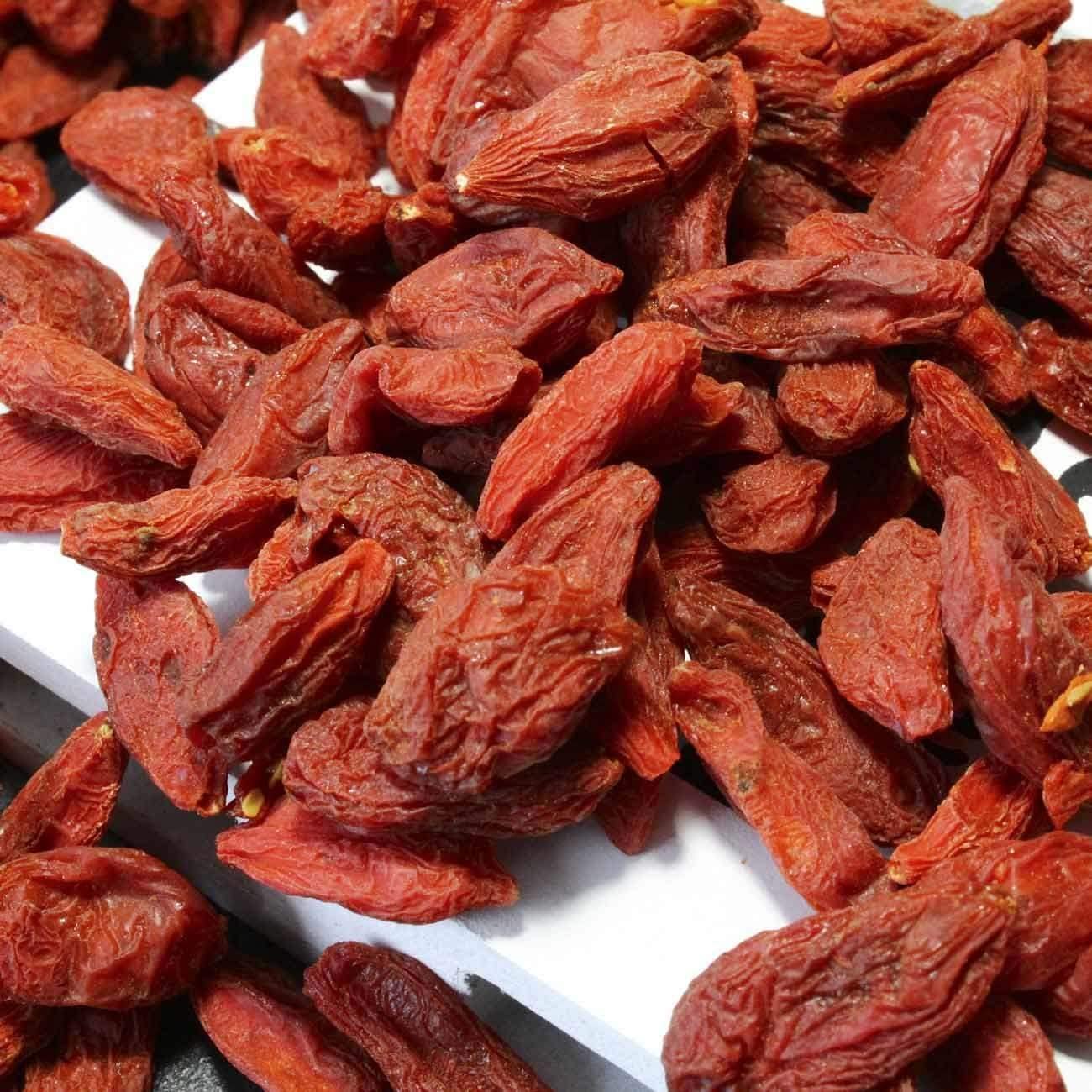Detalle de Roh Goji Beeren Bio Ungeschwefelt – Premium 400 g: Natürliche Powernahrung aus biologischem Anbau