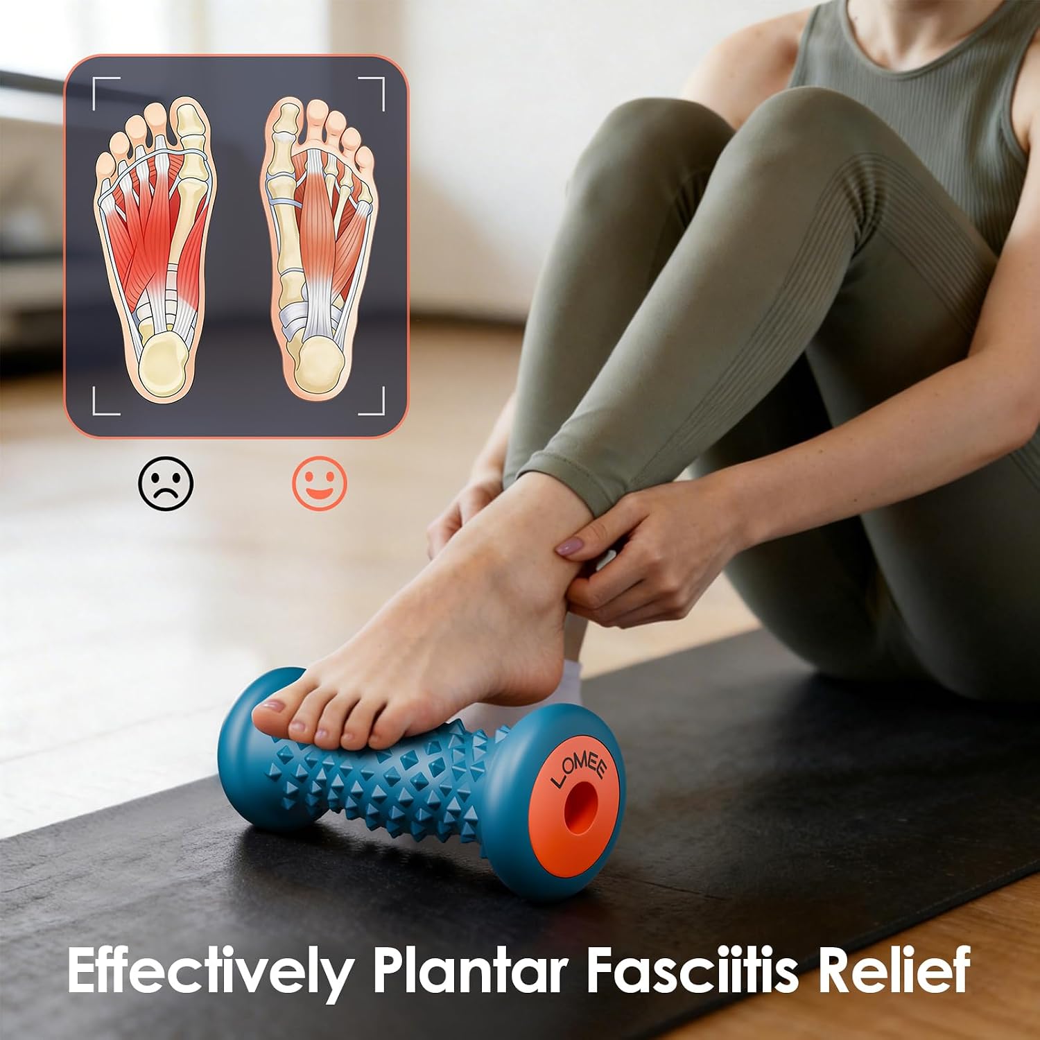 Detalle de Foot Roller Massager for Plantar Fasciitis and Foot Pain Relief