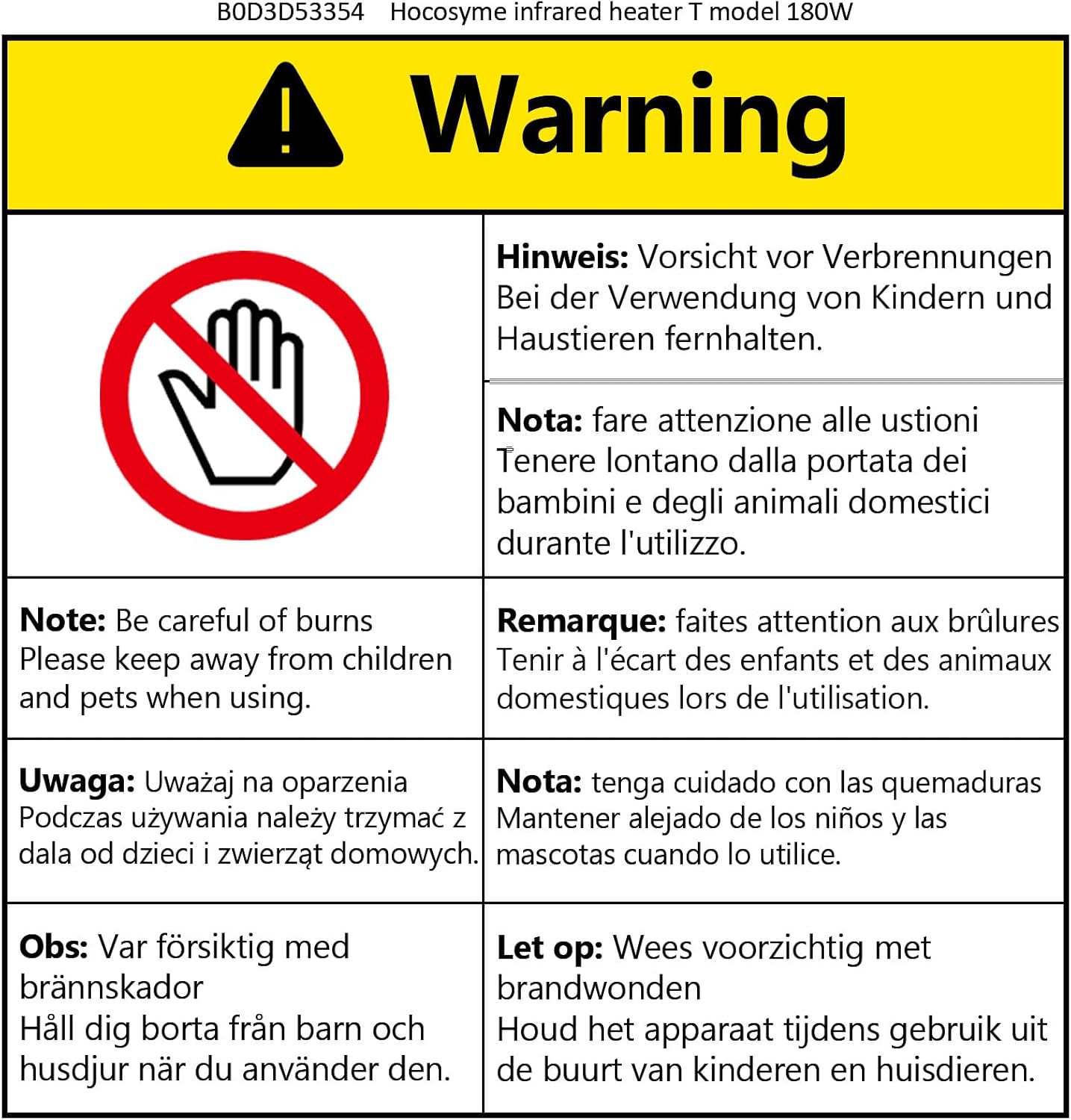 Thumbnail 6 de Hocosyme Infrarotheizung 180 Watt für 2-5 m²