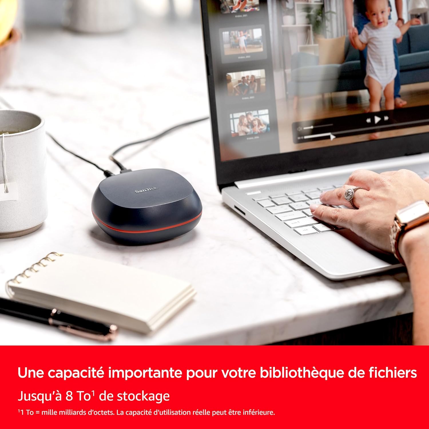 Thumbnail 2 de SanDisk Desk Drive SSD externe 8 To (USB Type-C) jusqu’à 1 000 Mo/s en lecture
