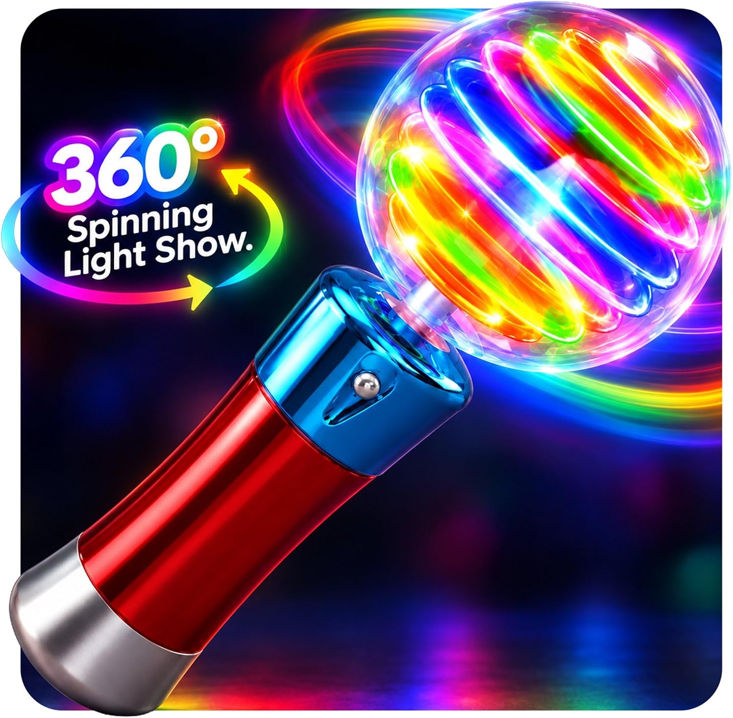 Detalle 2 de ArtCreativity Spinning Light Up Toy Wand 7.5