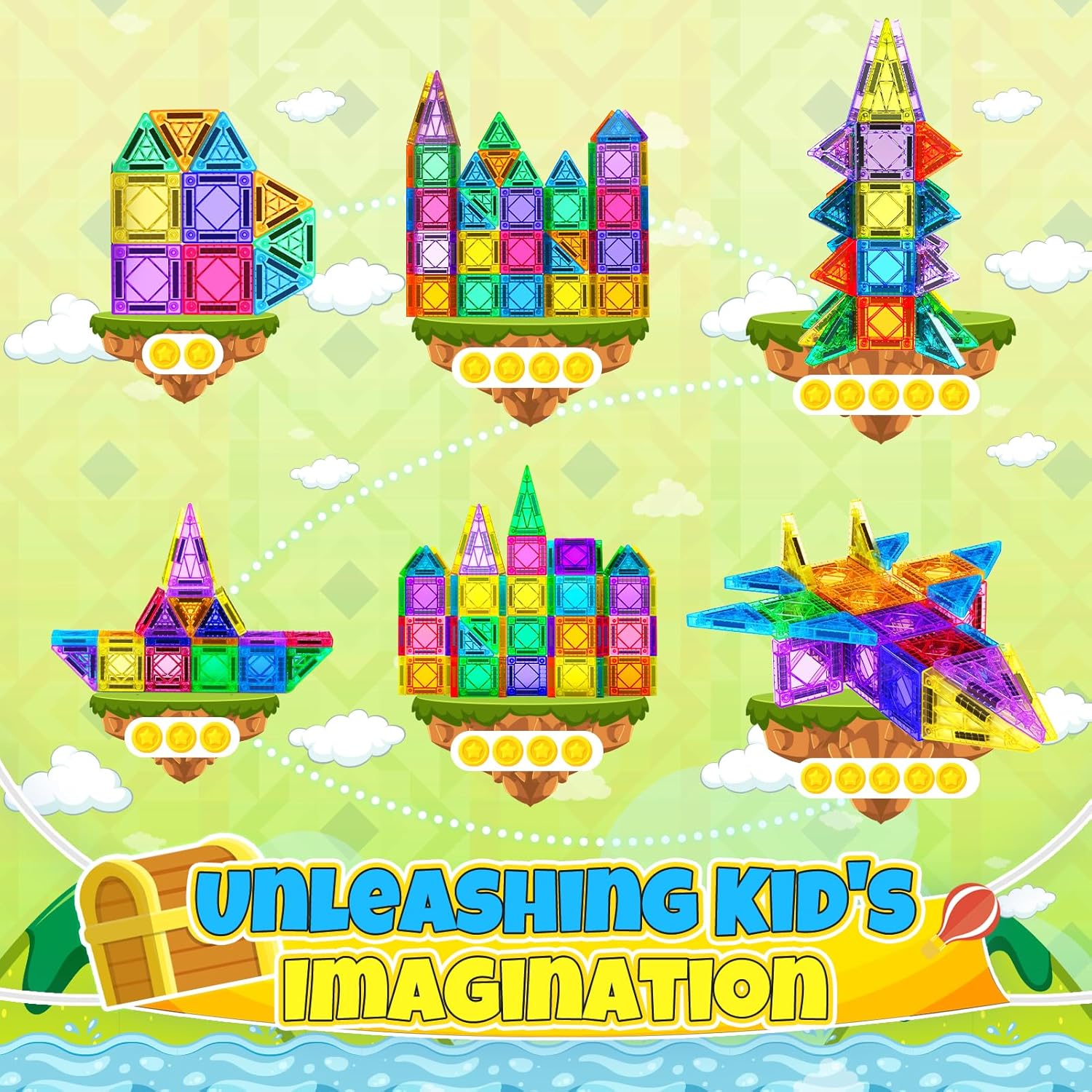 Thumbnail 3 de Mini Magnetische Bausteine 43‑teilig Reise‑Set 🎲