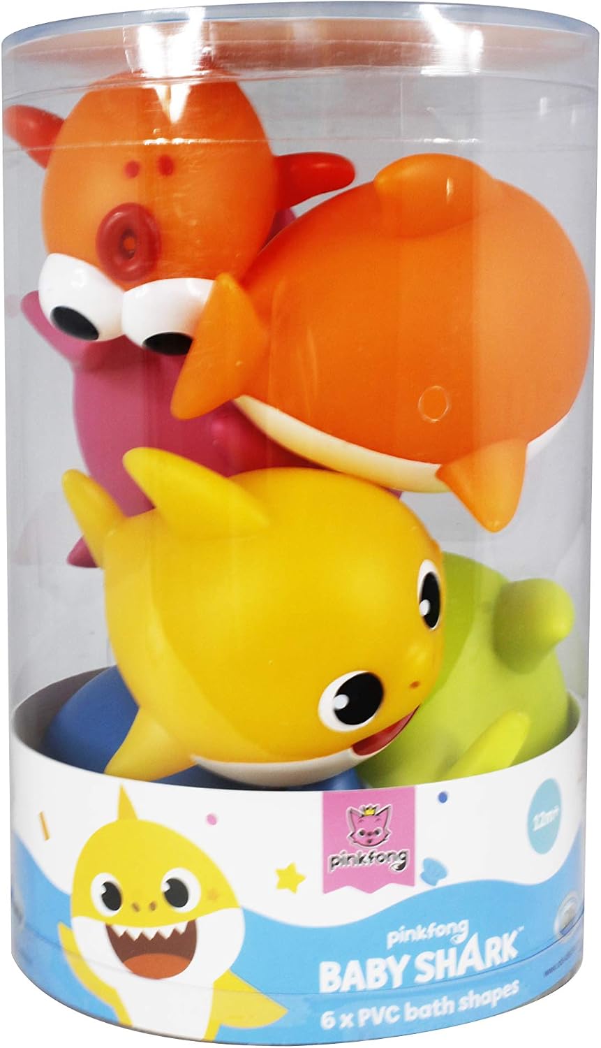 Detalle 2 de Baby Shark ODS 48821 set 6 squaletti da bagno