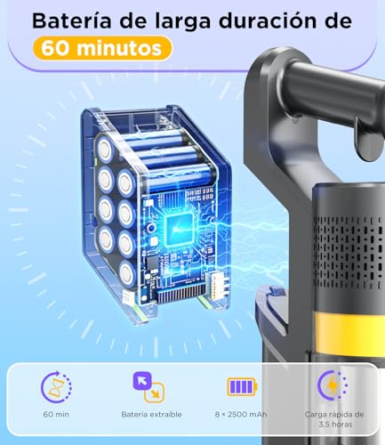 Thumbnail 6 de Muvano aspiradora escoba sin cable, 45 kPa, hasta 60 min y cepillo antienredos