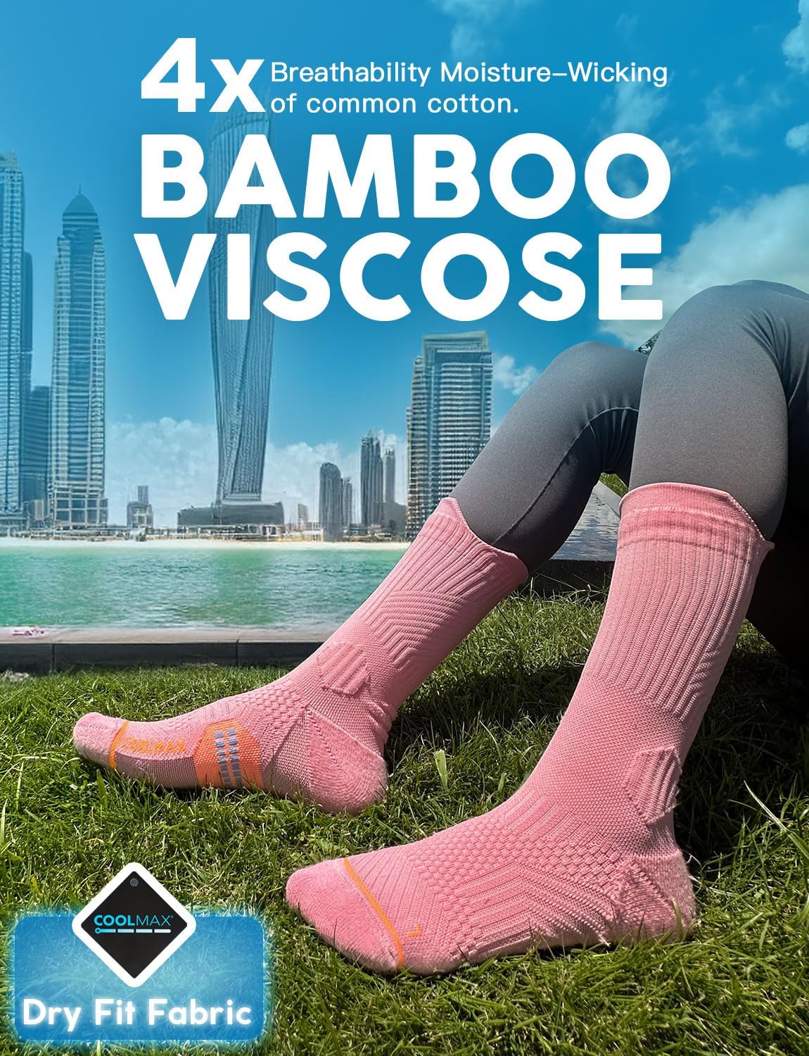 Detalle de Calzini da Running Compression in Bamboo 15-20 mmHg