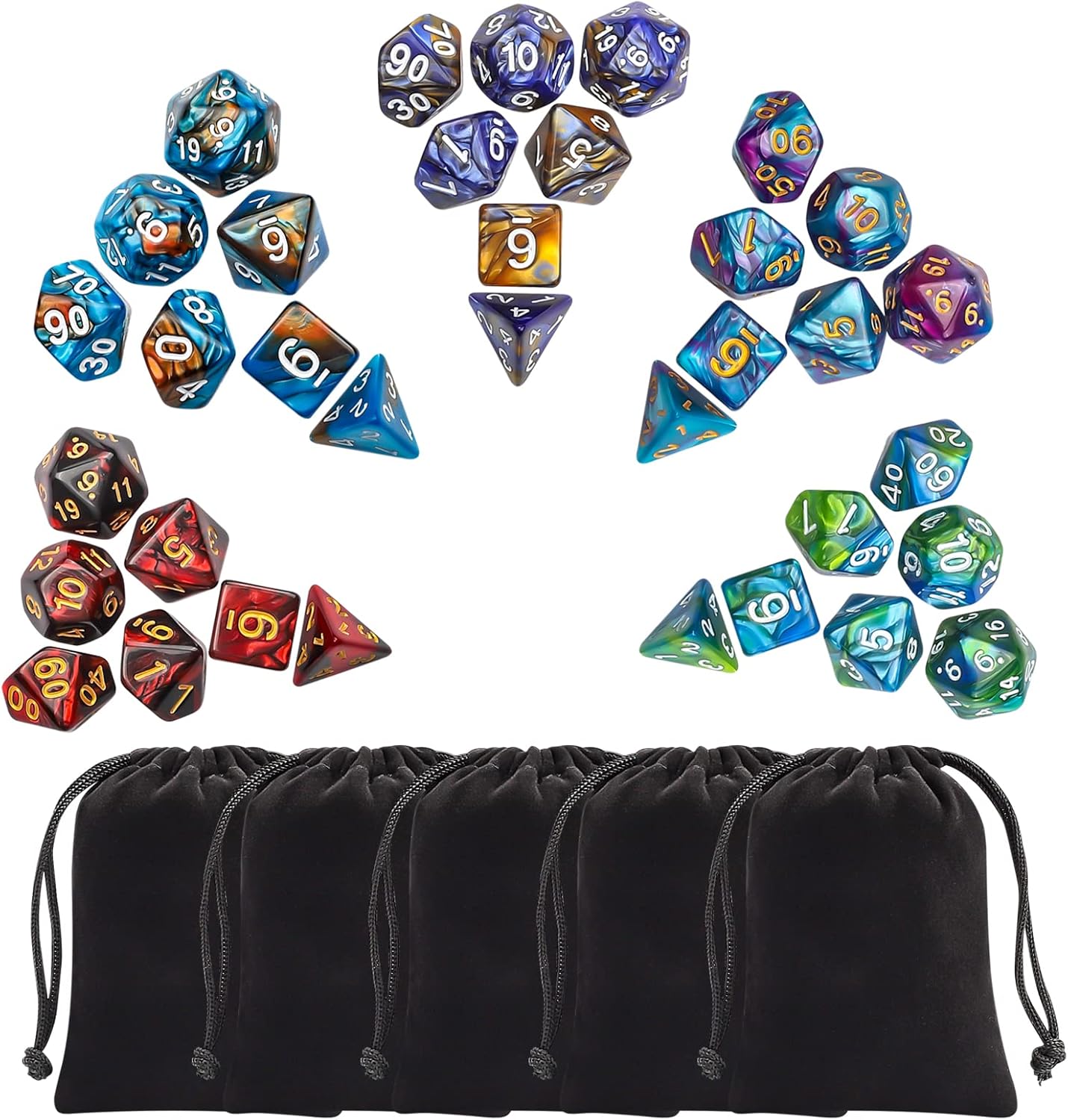 Thumbnail 6 de CiaraQ Polyhedral Dice Set 35pcs
