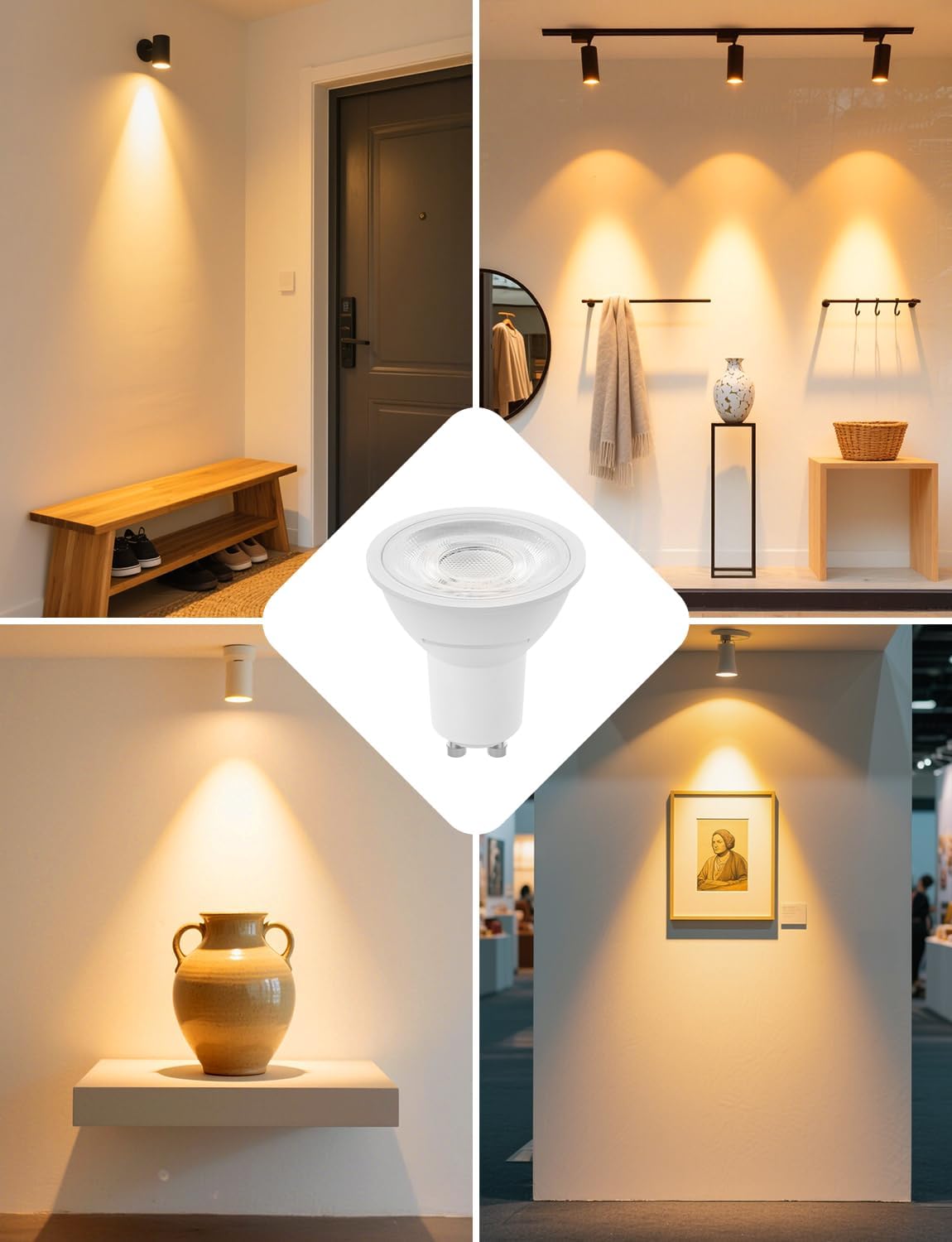 Detalle 2 de Lepro Bombilla LED GU10 6W 2700K pack 8