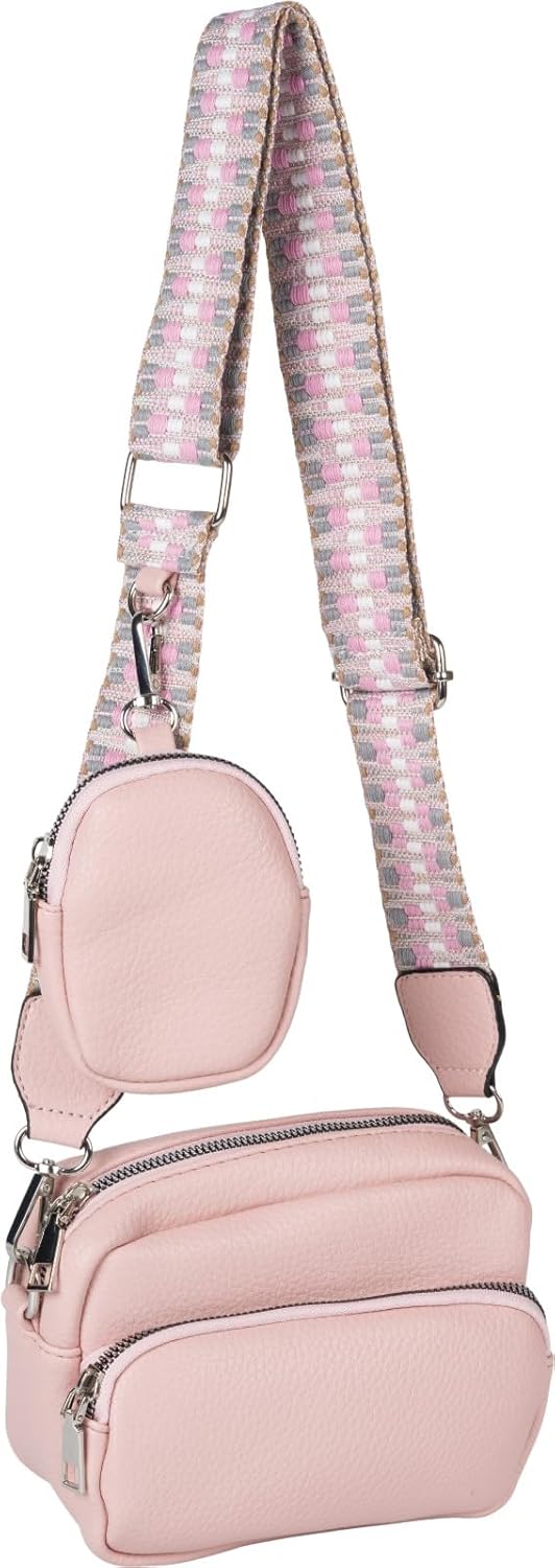 Detalle de styleBREAKER Set di borse a tracolla da donna 2 pezzi – rettangolare e ovale, ecopelle tinta unica