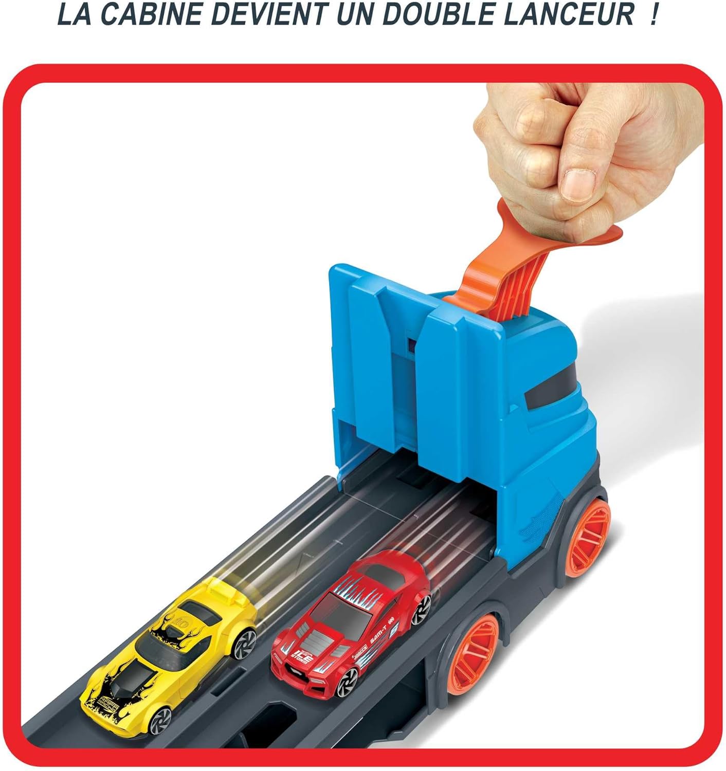 Thumbnail 6 de Hot Wheels Super Transporteur Extensible HGH33 : semi-remorque qui se déplie en piste