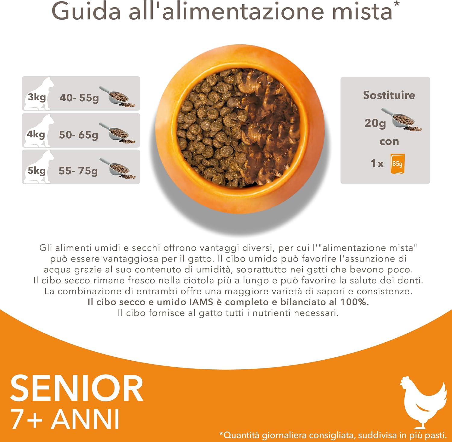 Detalle 2 de IAMS Senior 7+ secco gatti da 3 kg