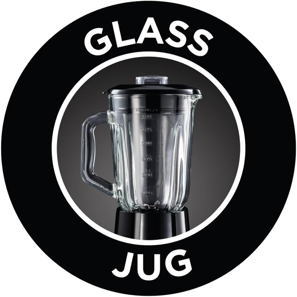 Thumbnail 5 de Russell Hobbs Blender Essential 23821-56 : polyvalent, puissant et rapide (2 récipients, verre 1,5 L)
