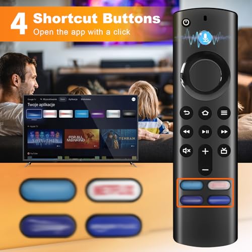 Detalle 2 de Telecomando vocale sostitutivo Satevol 3 Gen per Fire TV e TV Stick – Bluetooth, 4 tasti rapidi