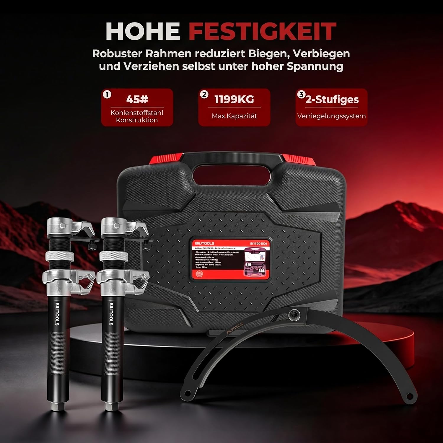 Thumbnail 6 de BILITOOLS Profi Federspanner Auto Set – MacPherson Federbein, 1200 kg (2-teilig)