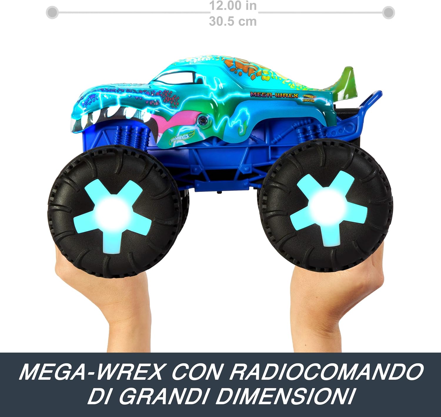Thumbnail 2 de Hot Wheels Monster Trucks Mega-Wrex Alive RC: camioncino radiocomandato 1:15 con luci e suoni