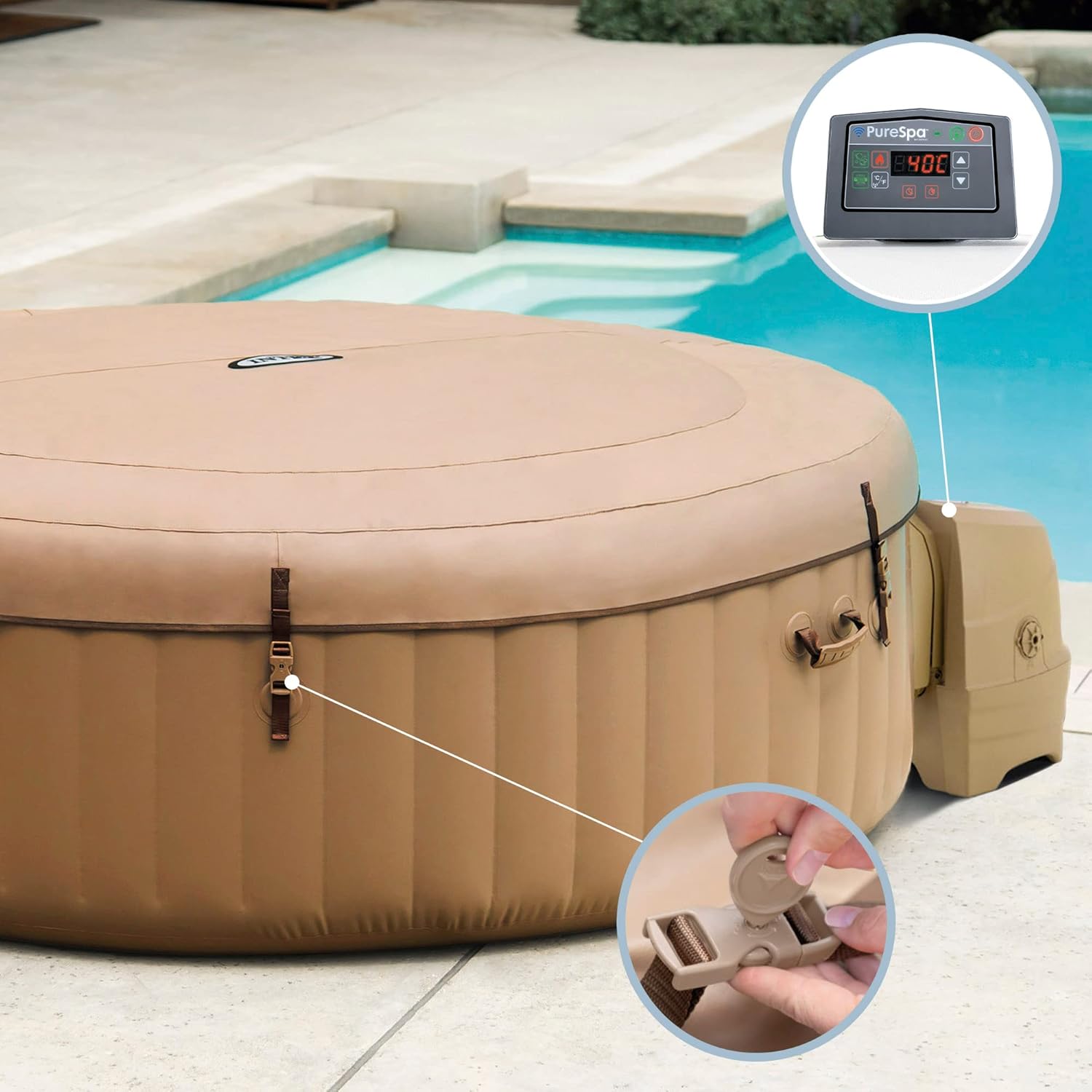 Detalle 1 de Intex 28426EX Spa Hinchable 4 personas
