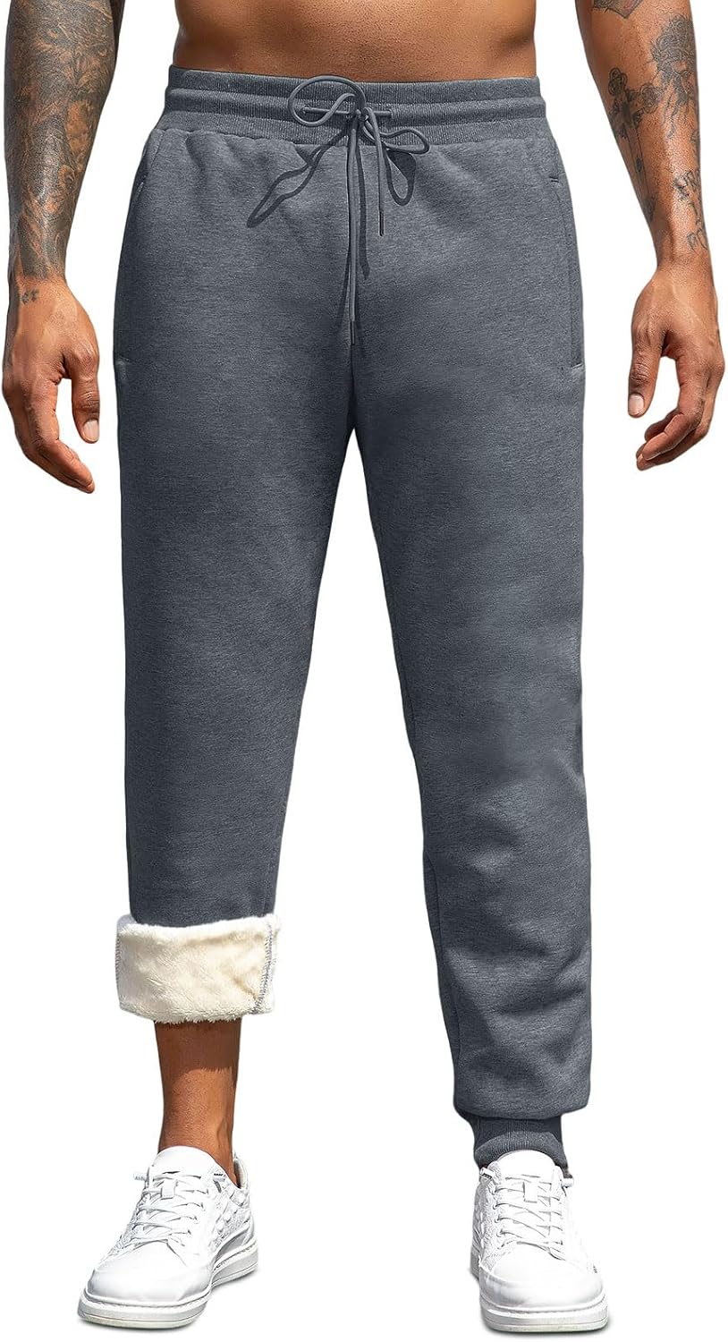 Detalle 2 de Pantaloni Tuta Uomo Invernali Caldo Felpati Pile