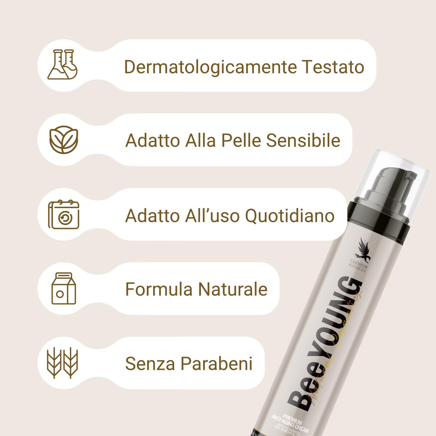 Thumbnail 3 de Carnium Botanicals BeeYOUNG Crema viso al veleno d'api 50 ml
