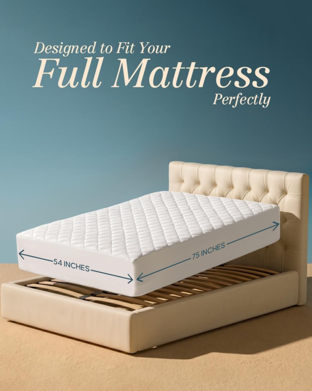 Thumbnail 1 de Utopia Bedding UB0041 Full Mattress Pad, Quilted Microfiber, 16-Inch Deep Pocket