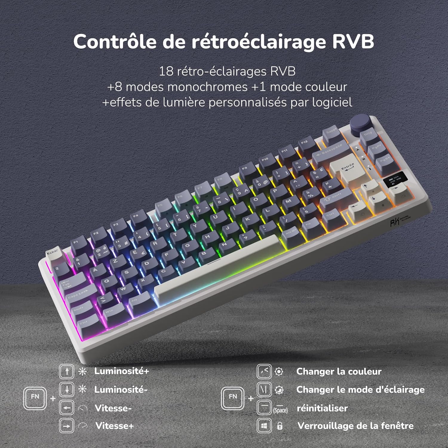 Thumbnail 3 de RK ROYAL KLUDGE M75 Clavier mécanique 75% ⌨
