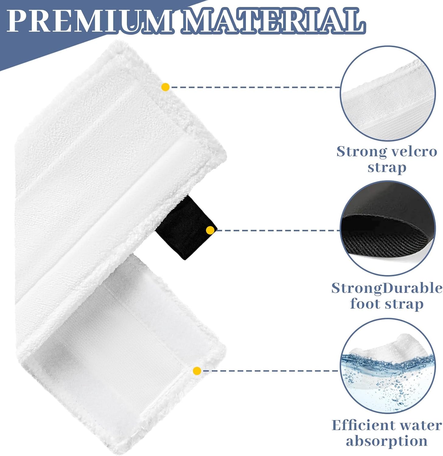 Detalle de TayBong 6er Pack Microfaserpads für Dampfreiniger