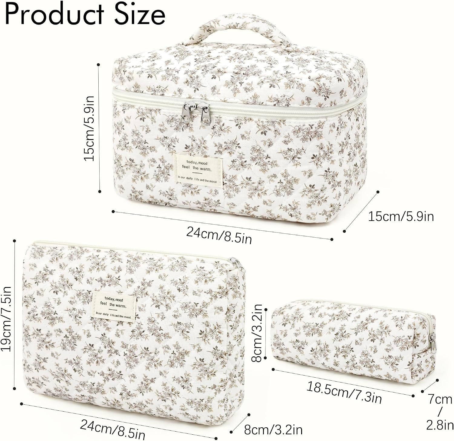 Detalle 2 de YMIFEEY Leo Kosmetiktasche 3er Set
