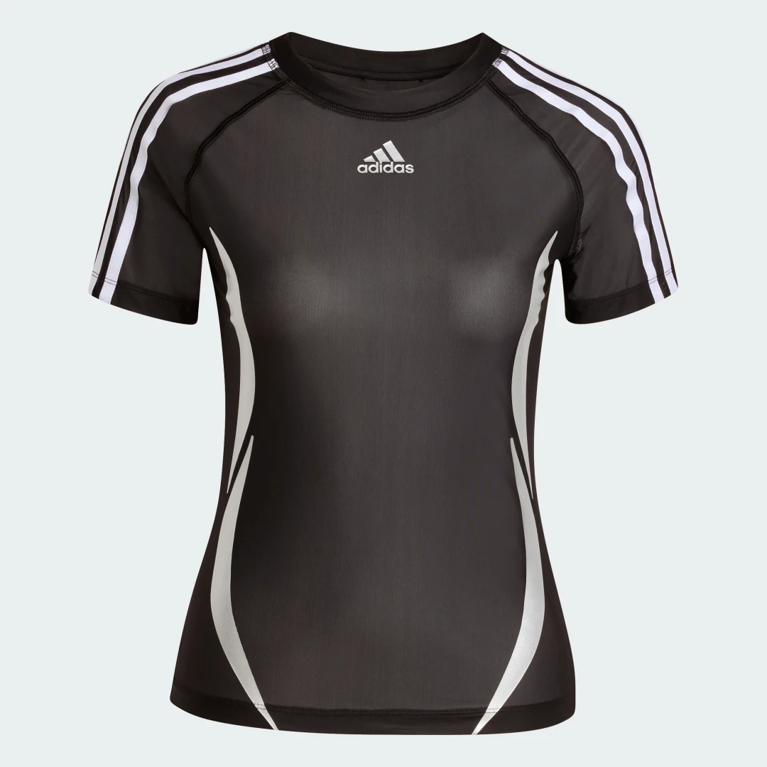Detalle 2 de Camiseta entallada traslúcida Adilenium Season 4 Teamgeist de Adidas – color negro