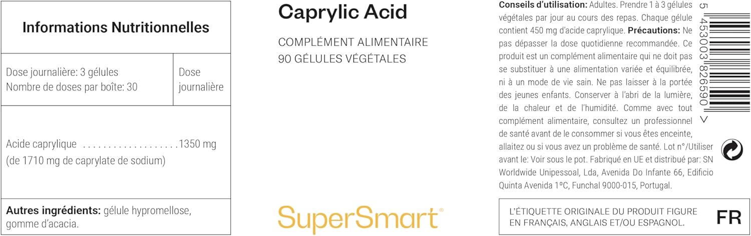 Thumbnail 2 de Acide Caprylique – Supersmart: soutien cétogène et lutte contre Candida