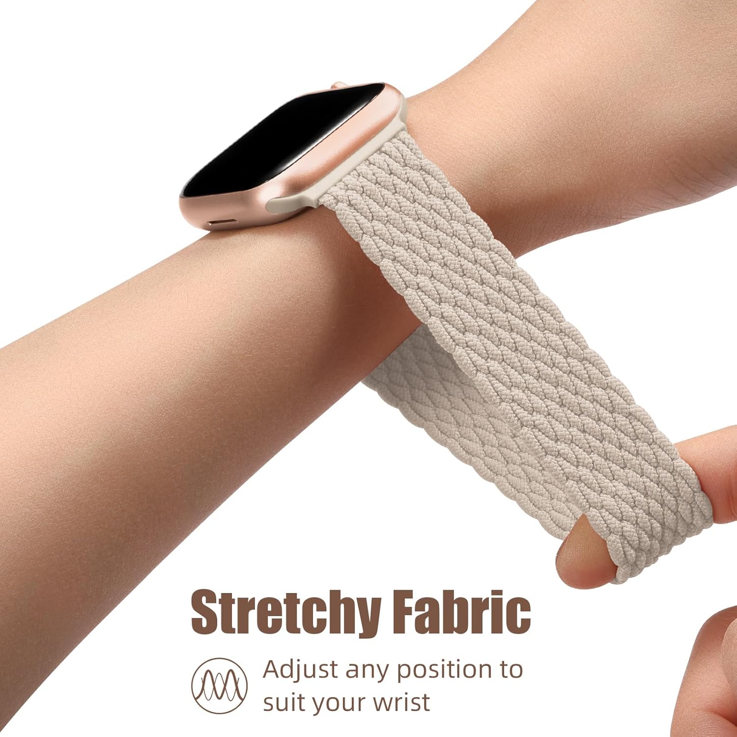 Thumbnail 3 de Oielai Braided Strap for Apple Watch: Adjustable Elastic Nylon Band for All Sizes