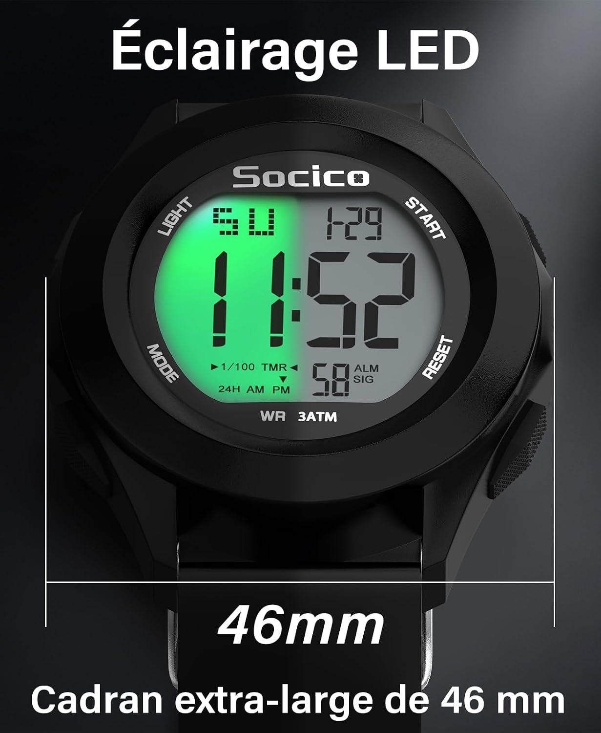 Detalle 2 de SOCICO Montre numérique sport militaire
