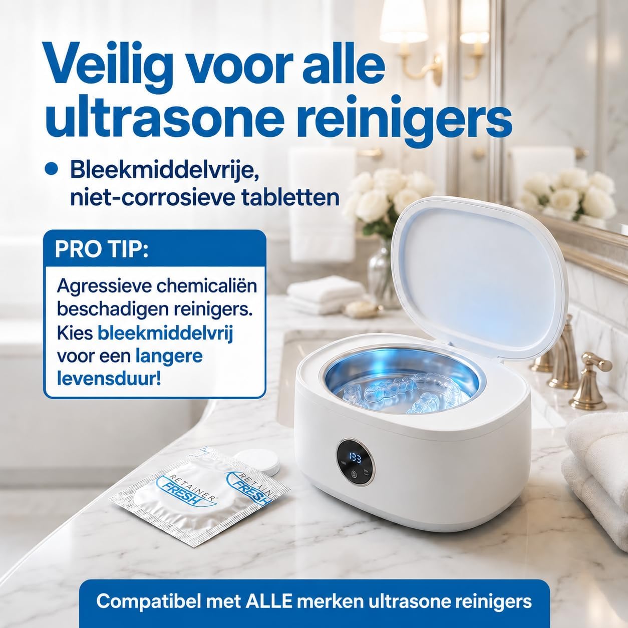 Thumbnail 6 de Retainer Fresh reinigingstabletten voor beugels, aligners en gebitsbeschermers, 36 stuks