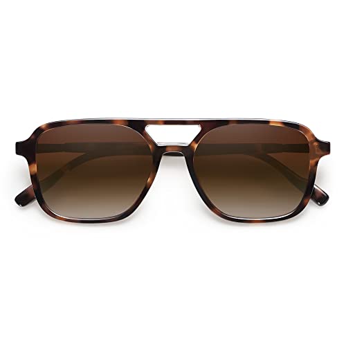 Detalle de SOJOS SJ2202C3 Retro Aviator Sunglasses – Timeless Rectangle Aviators for Everyone