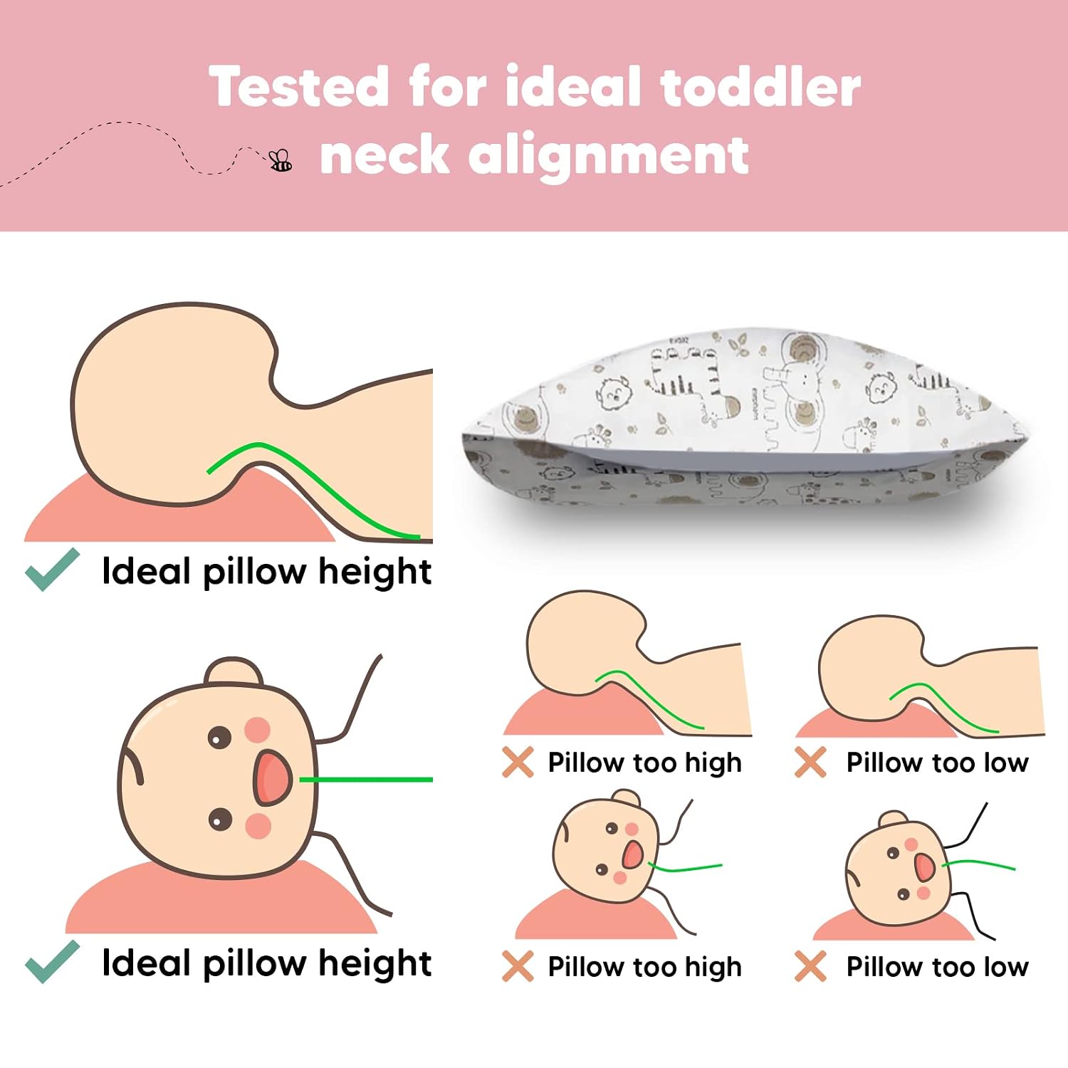 Thumbnail 5 de KeaSafari My Little Dreamy 13x18 Toddler Pillow