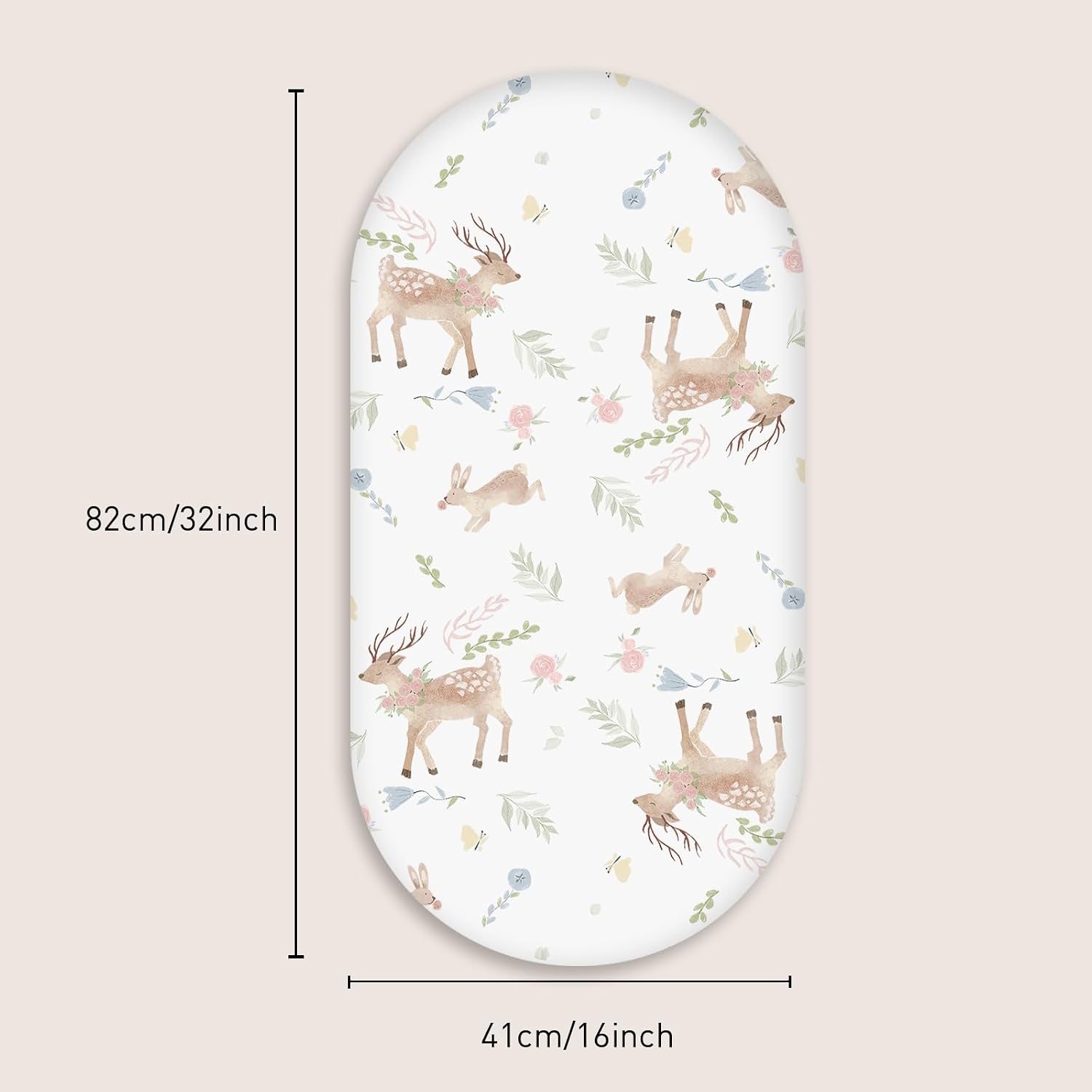 Thumbnail 2 de GLLQUEN BABY 4Pack Moses Basket Fitted Sheets 81x41x8cm