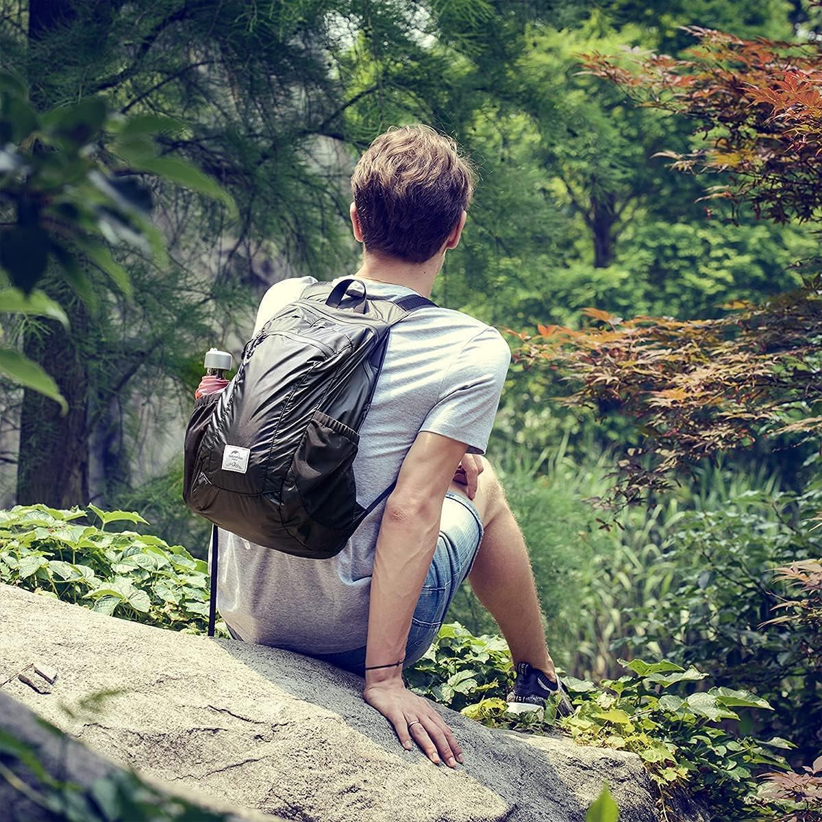 Thumbnail 6 de Naturehike Sac à dos Pliable 25L en Nylon 30D Ultra-léger, Étanche et Compact Gris