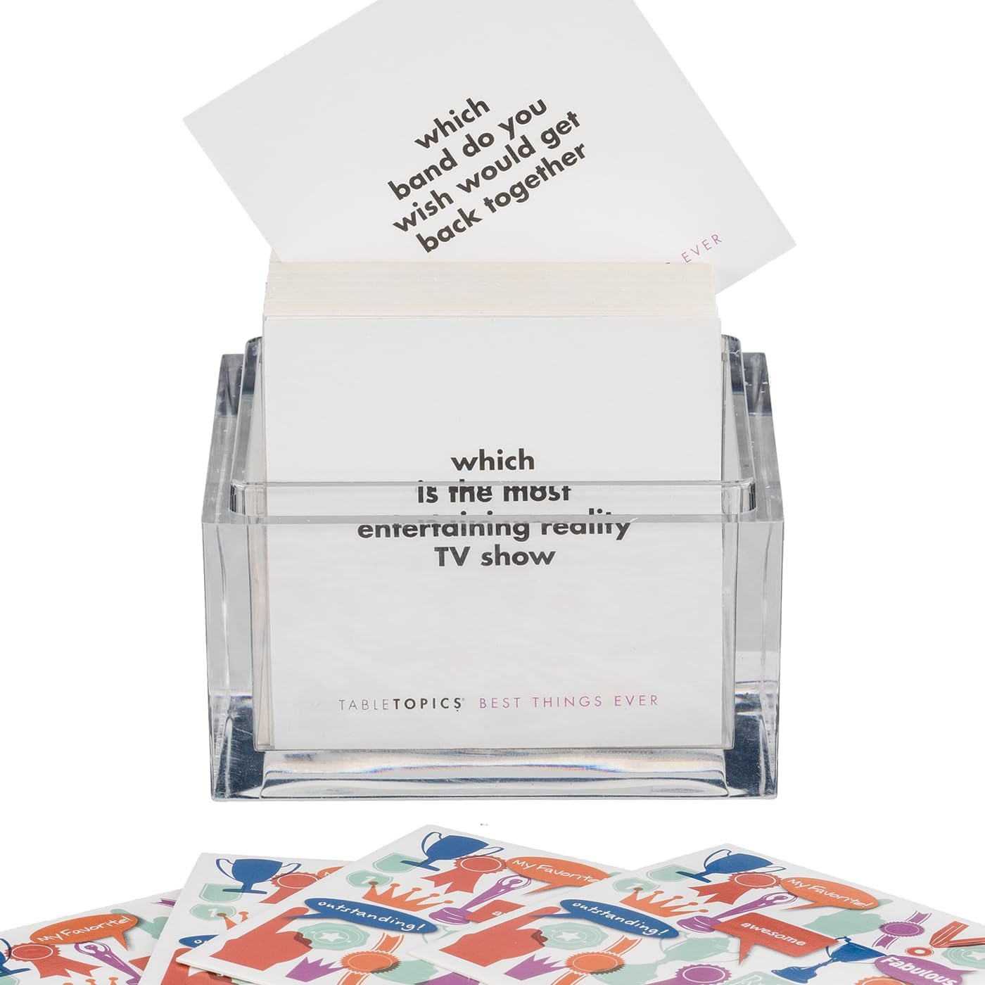 Detalle de TableTopics Conversation Card Game, 135 Cards