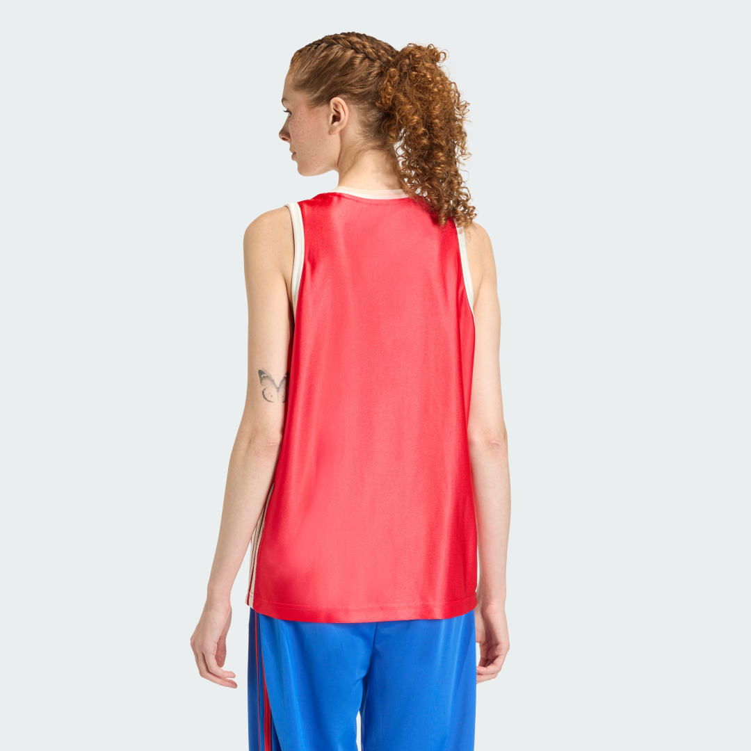 Detalle de Camiseta sin mangas Stadium de Adidas – Rojo