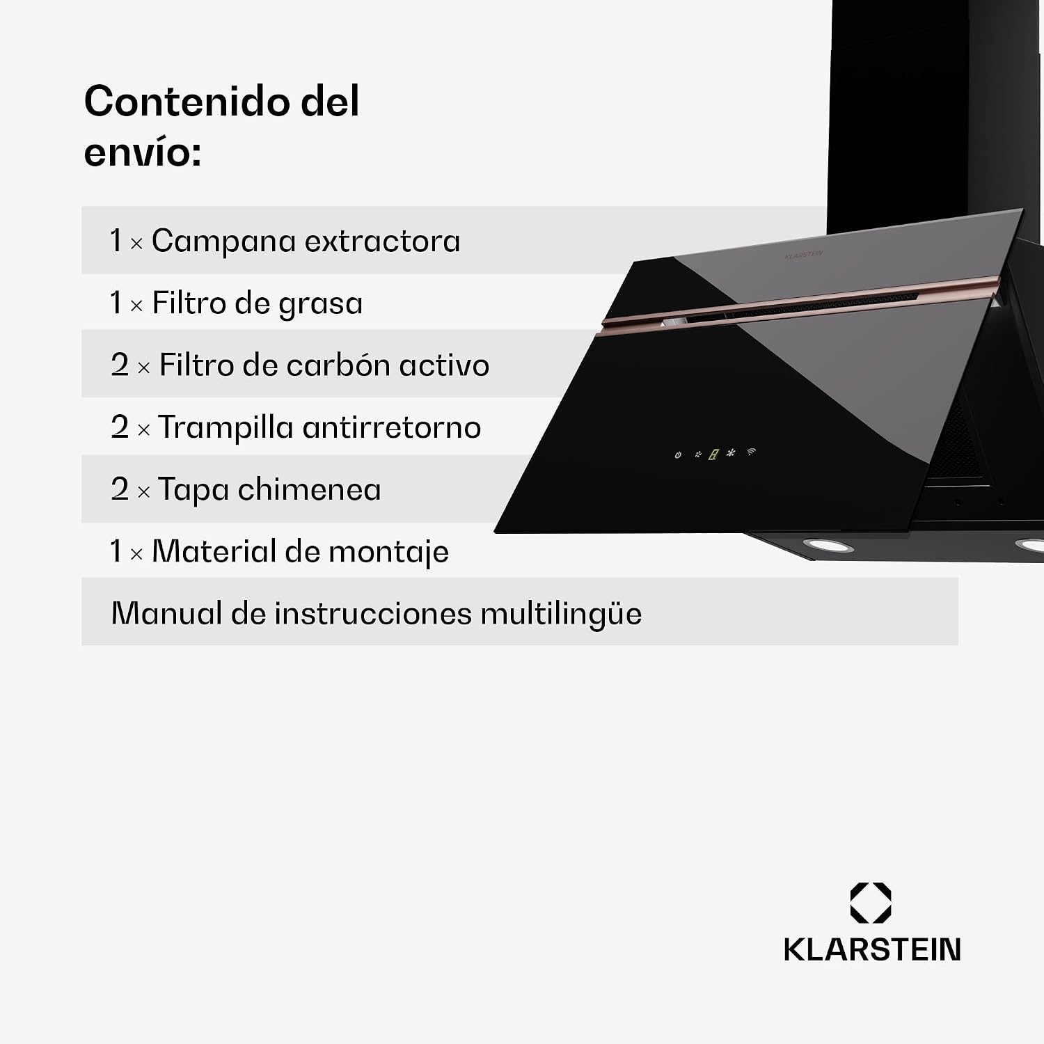 Thumbnail 7 de Klarstein Alina Campana Extractora ✨ 60cm, A++, LED, Control Táctil