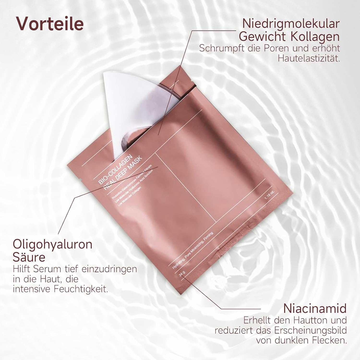Thumbnail 5 de Kollagen Hydrogel Gesichtsmaske 5er-Pack