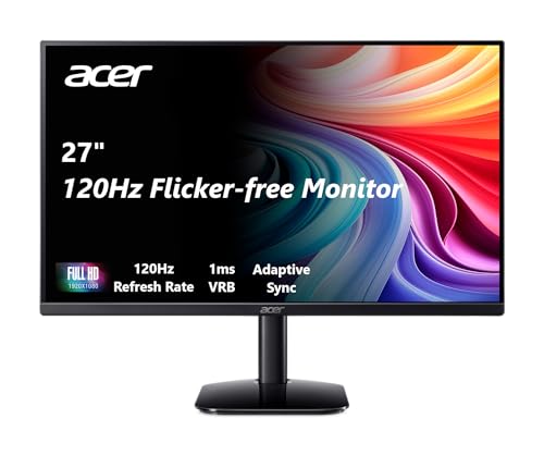 Detalle de Acer 27-inch KB272 FHD IPS Monitor – 1080p, 120Hz, 1ms VRB, FreeSync Compatible