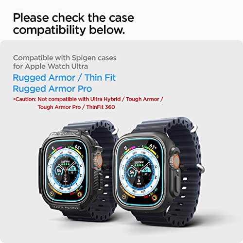 Thumbnail 2 de Spigen EZ Fit Schutzfolie 49mm für Apple Watch Ultra 3/2/1 – 2er Pack