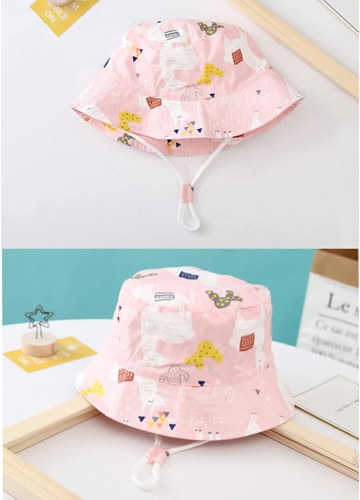 Detalle 2 de Malaxlx kids bucket sun hat (baby to 8 years) with cute printed wide brim